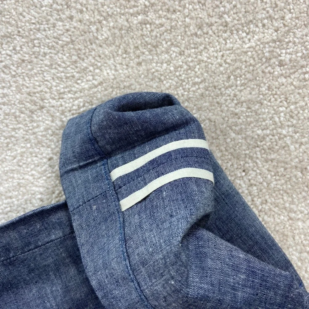 Gustin Pants Mens 36 Blue Slim Fit California Sewn Chambray Cotton Trousers